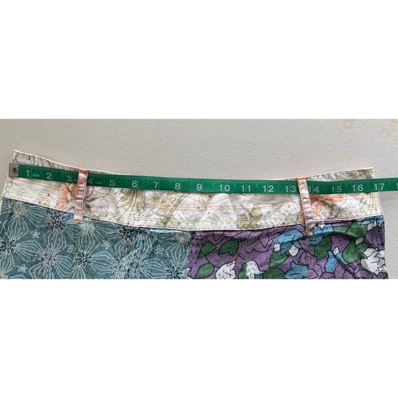 Women’s Boho Patchwork Skirt Hippie Gypsy Festival Flowy Peasant Fairycore Sz 13 - Picture 7 of 8